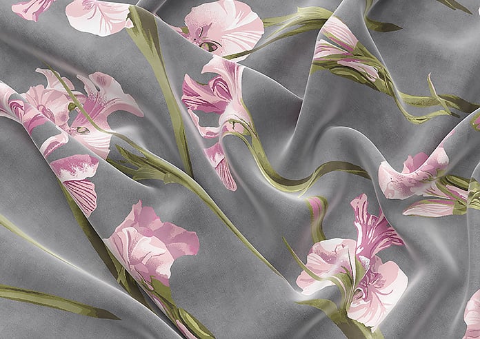 Ted Baker Velvet Wild Iris, Pink Charcoal - Roman Blind - Image 4